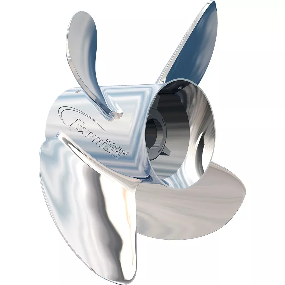 Turning Point Express Mach4™ – Right Hand – Stainless Steel Propeller – EX-1513-4 – 4-Blade – 15.3″ x 13 Pitch