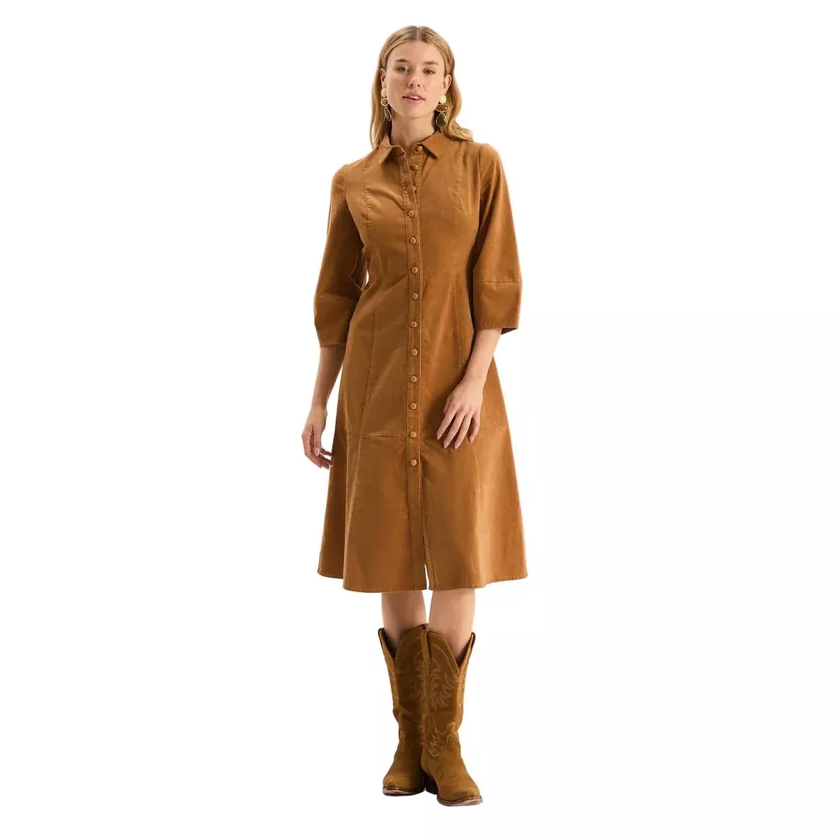 Tyler Boe Beth Pinwale Corduroy Midi Dress