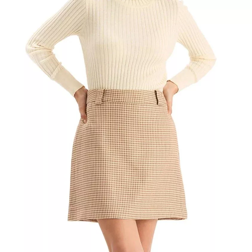Tyler Boe Twiggy Houndstooth Skirt