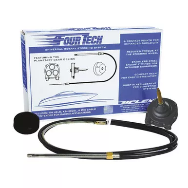 Uflex Fourtech 12-Foot Black Mach Steering System