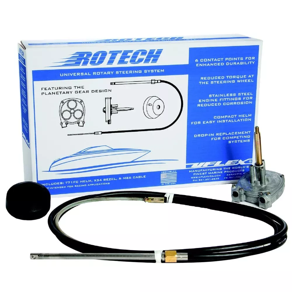 UFlex Rotech 10′ Rotary Steering Package – Cable, Bezel, Helm