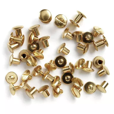 Uncle Mike's 2509-0 Chicago Screws, Gold Brass, 24 Pack
