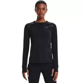 Under Armour Women's ColdGear Base 4.0 Crew - Black-Pitch Gray - M