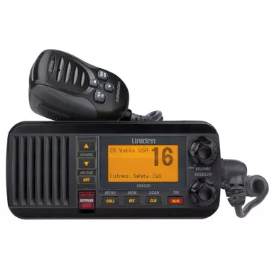 Uniden UM435 Black Fixed Mount VHF Marine Radio
