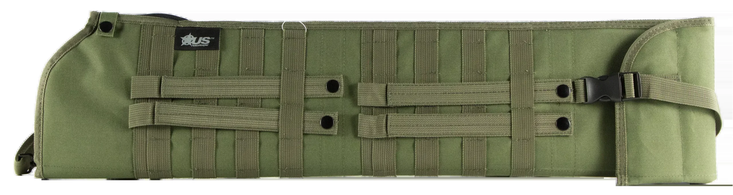 US PeaceKeeper Shotgun Scabbard, Olive Drab Green 600 Denier Polyester, Adjustable 29.5–34.5 in – P13135
