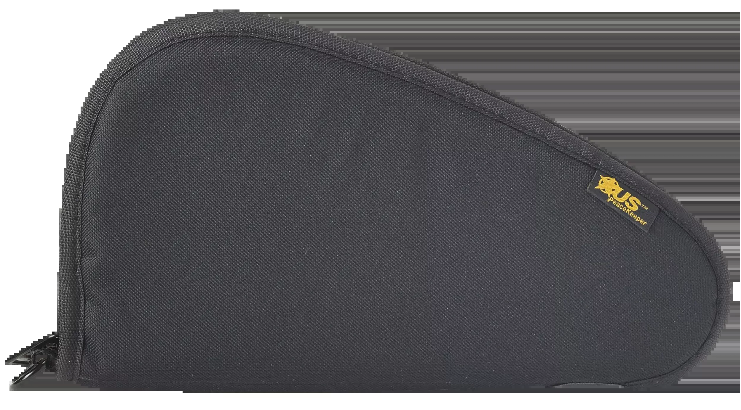 US PeaceKeeper Soft Pistol Case, Black 13×7, Water-Resistant Polyester, Lockable – P21013