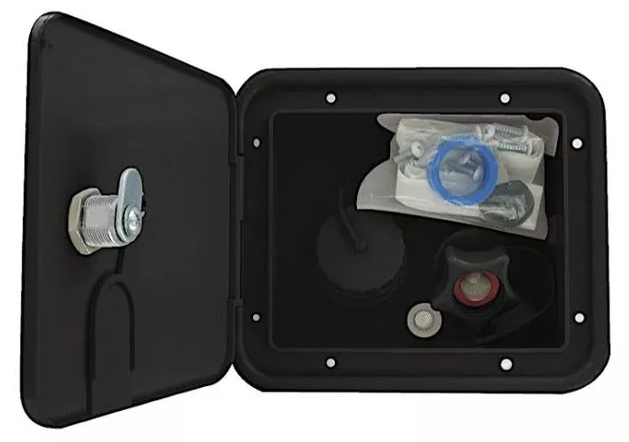 Valterra Gravity/Plastic City Water Inlet Hatch, Black• A01-2004BKVP