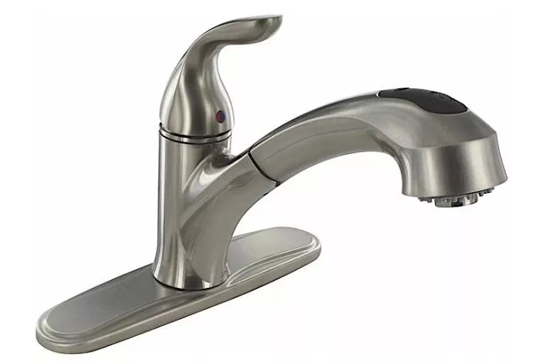 Valterra RV Kitchen Faucet, 8″ Pull Out Hybrid, Brushed Nickel• PF231441