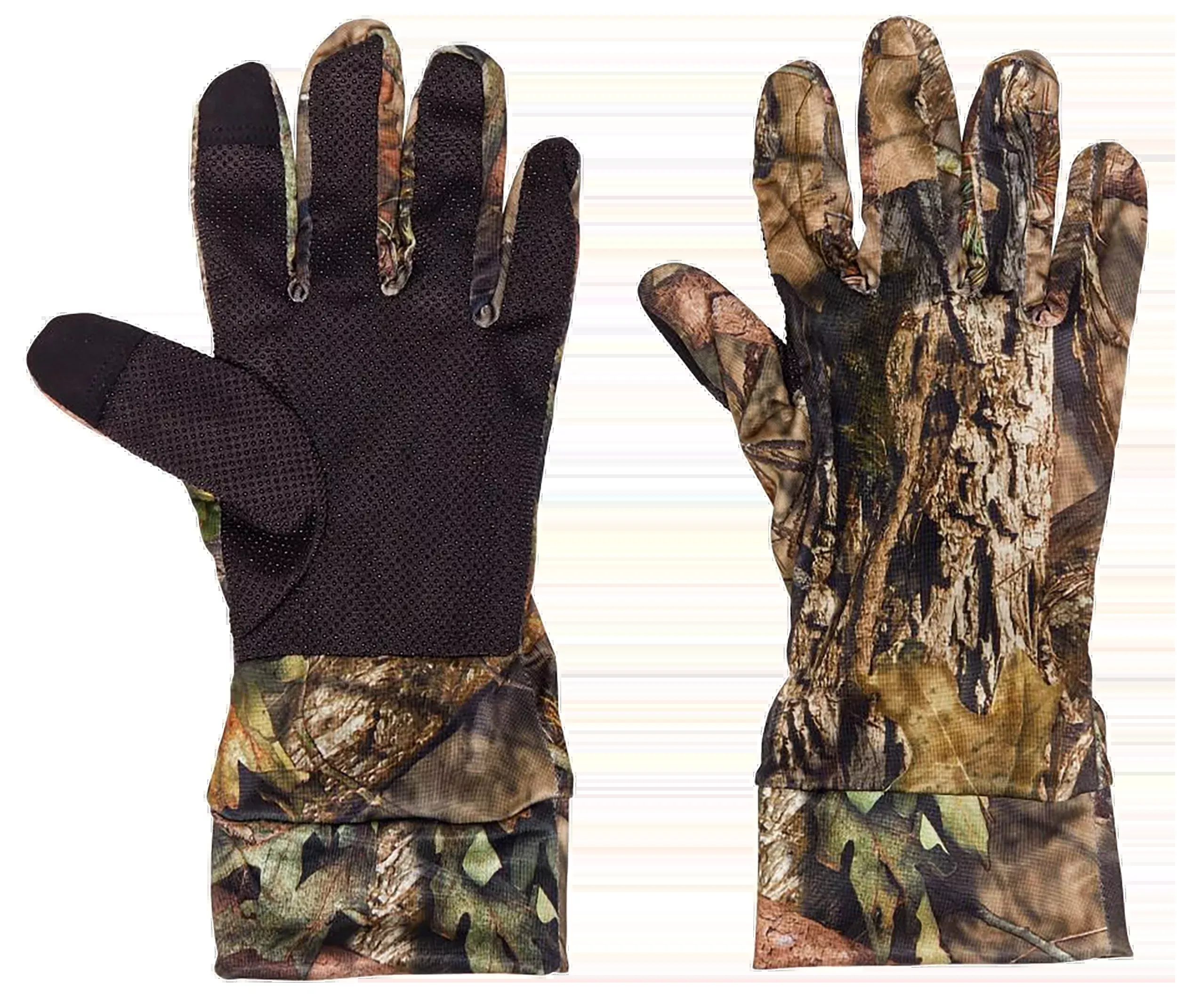 Vanish Camouflage Spandex Hunting Gloves, Touchscreen Fingertips & Silicone Grip – Mossy Oak Break‑Up Country, 25341