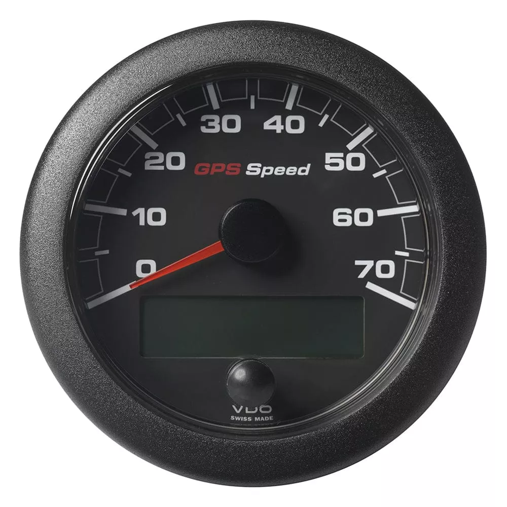 Veratron 3-3/8" (85mm) OceanLink GPS Speedometer - Black Dial & Bezel (0-70 K/MPH/KMH)