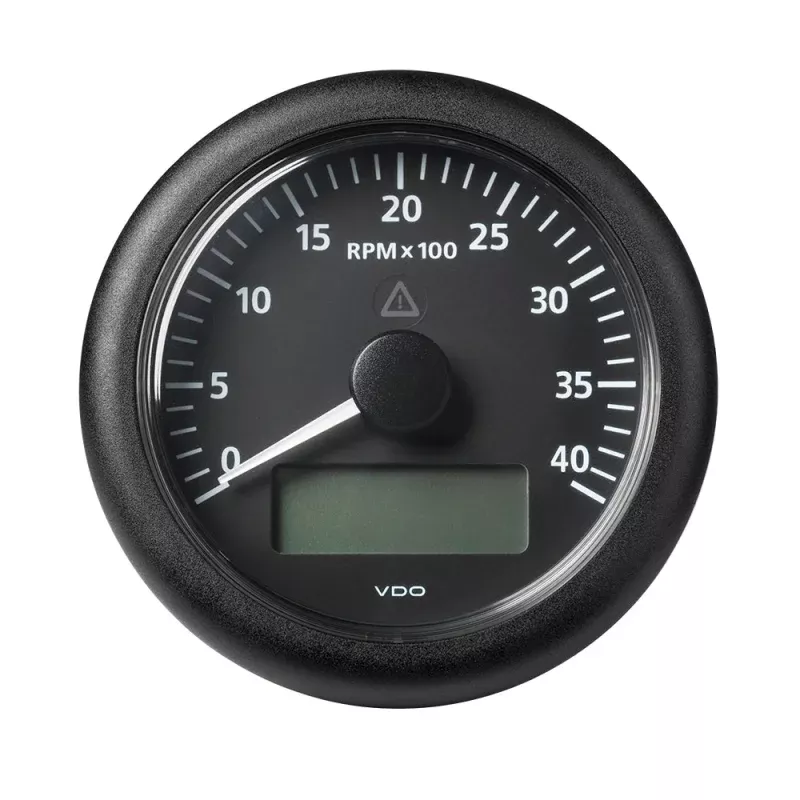Veratron 3-3/8 (85MM) ViewLine Tach w/Multifunction Display – 0 to 4000 RPM – Black DialBezel