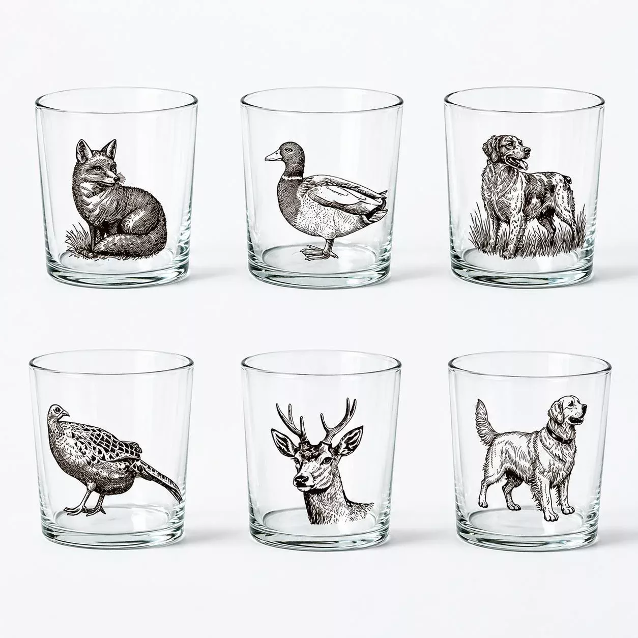 Vietri Wildlife Assorted Tumbler (Set of 6)