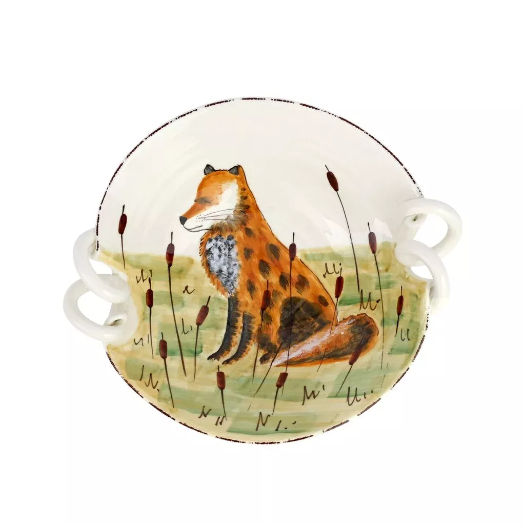 Vietri Wildlife Handled Bowl