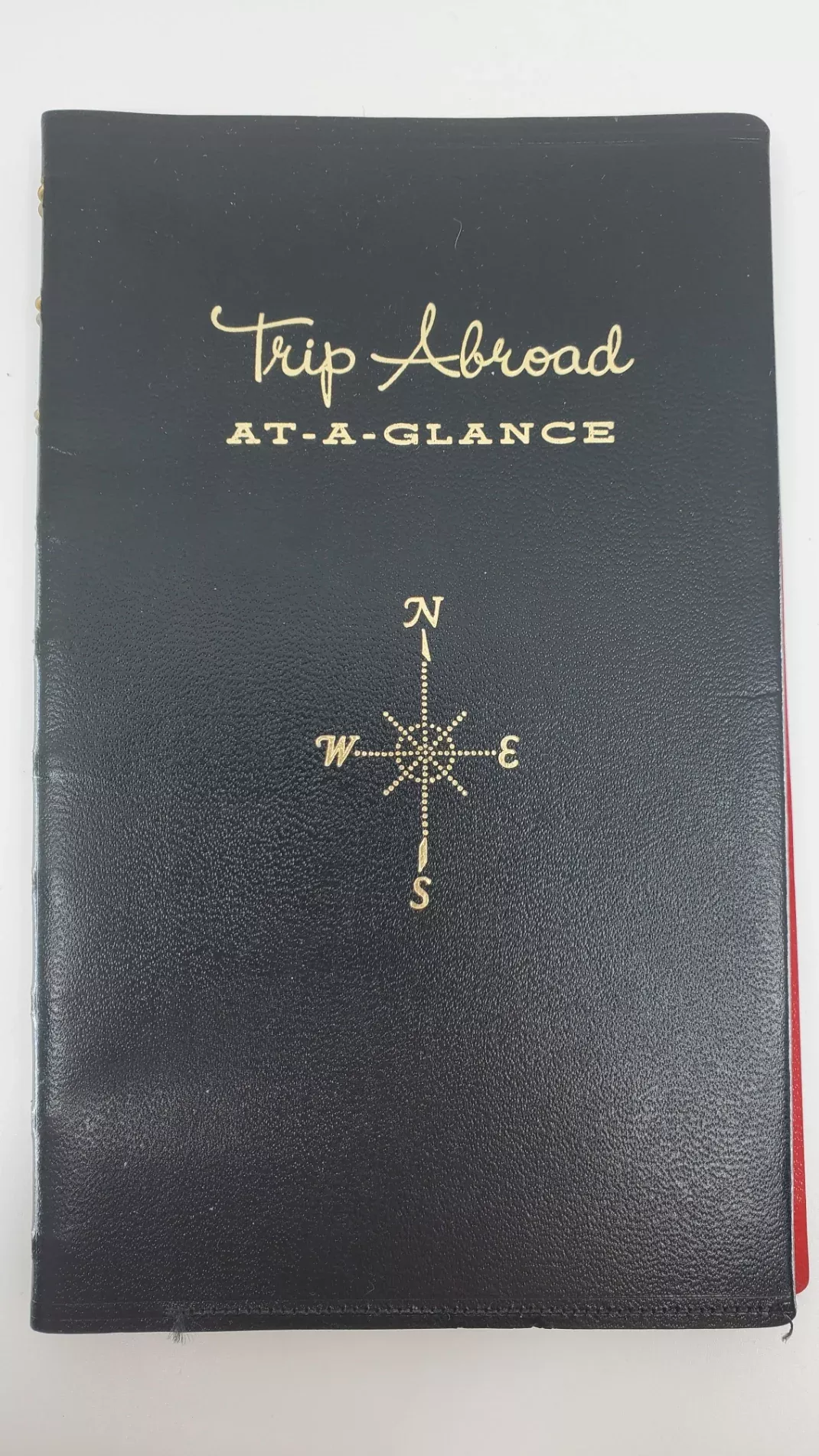 Vintage Travel Diary At-A-Glance Leather 1960’s