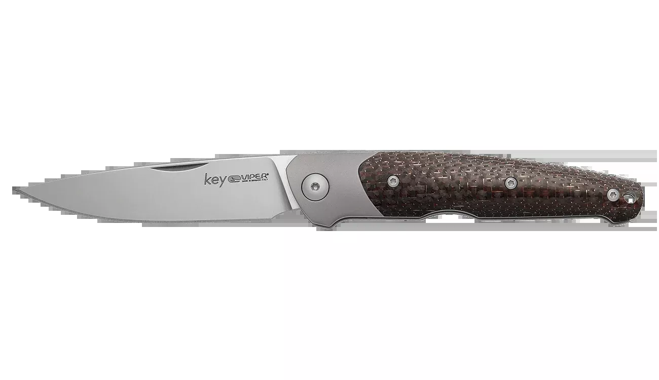 Viper Key Wire Bronze Carbon Fiber Folding Knife