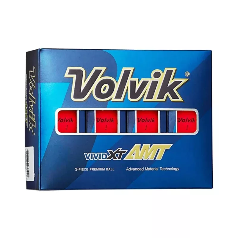 Volvik Vivid XT AMT Golf Balls Matte Red 12pk