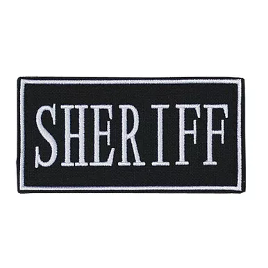 Voodoo Tactical 06-7728024219 Sheriff Patch - Black/White - 2" x 4"