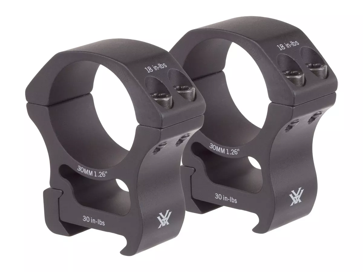 Vortex Pro Series 30mm Rings, High, Weaver/Picatinny