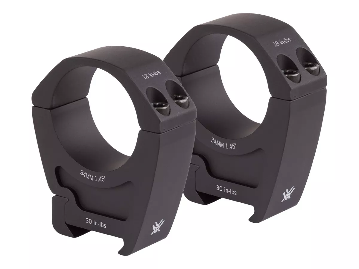 Vortex Pro Series 34mm Rings, High, Weaver/Picatinny