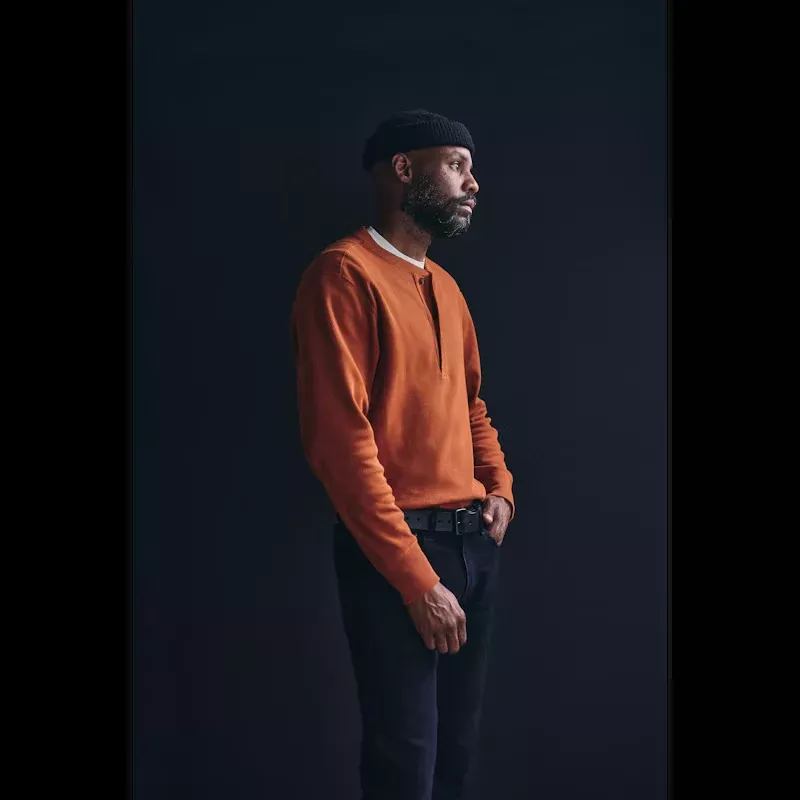 WAFFLE KNIT HENLEY 20233067