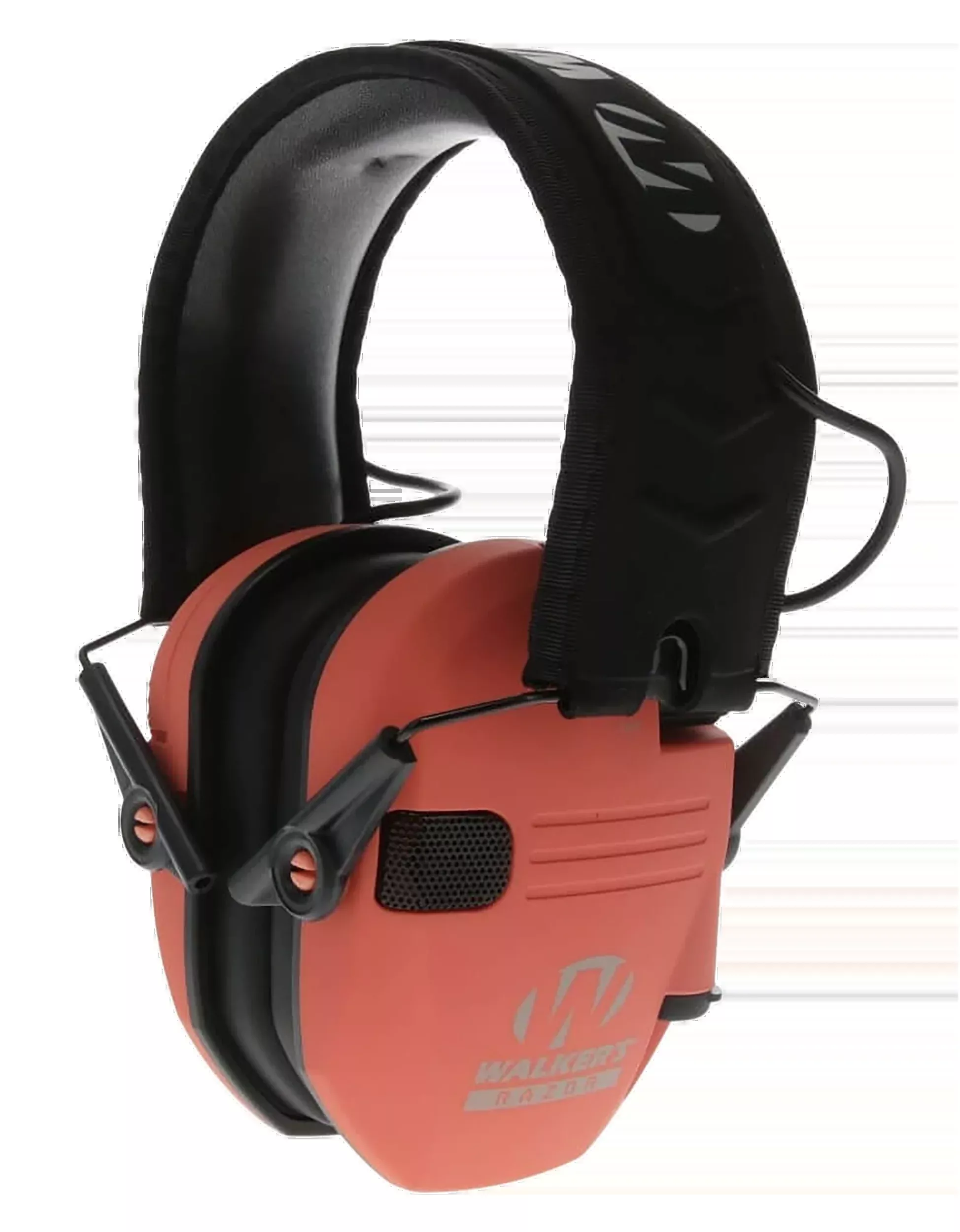 Walkers Game Ear Razor Slim Electronic Earmuff, 23 dB Noise Reduction Rating, Over-the-Head, Coral/Black – GWPRSEMCOR