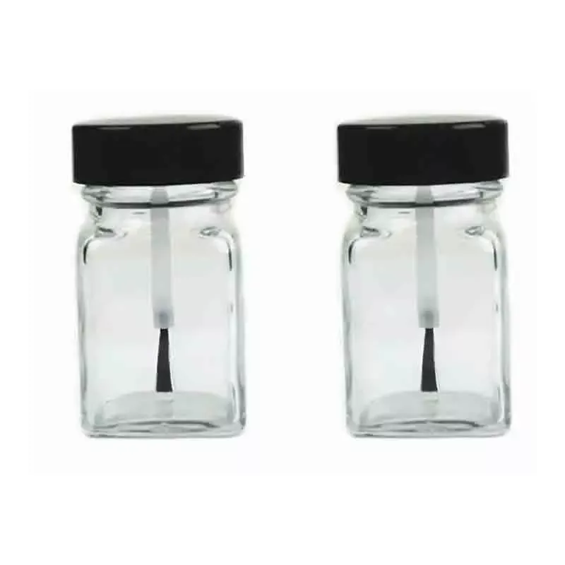 Wapsi 1 oz. Empty Glass Jar with Brush