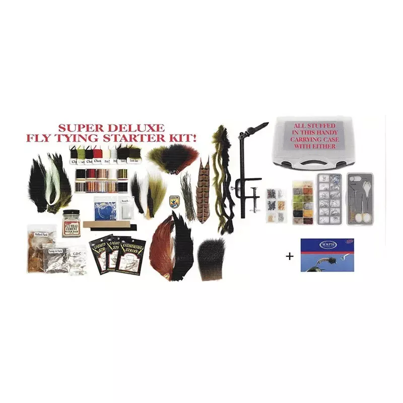 Wapsi Super Deluxe Fly Tying Starter Kit w/ Book