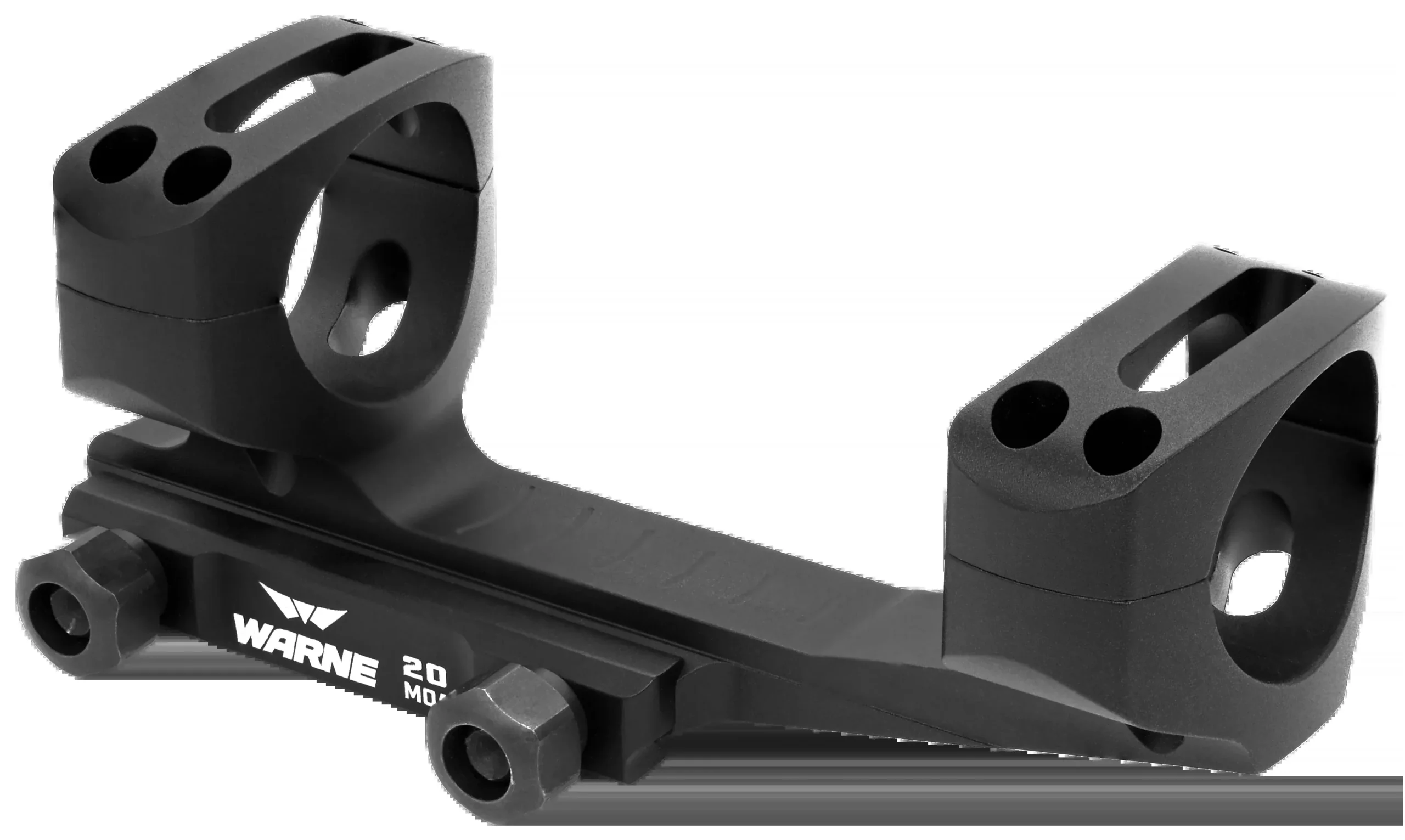 Warne LR-SKEL 34mm Extended Skeletonized Scope Mount, 20 MOA, MSR Ultra High, Black Anodized, LRSKEL34TW