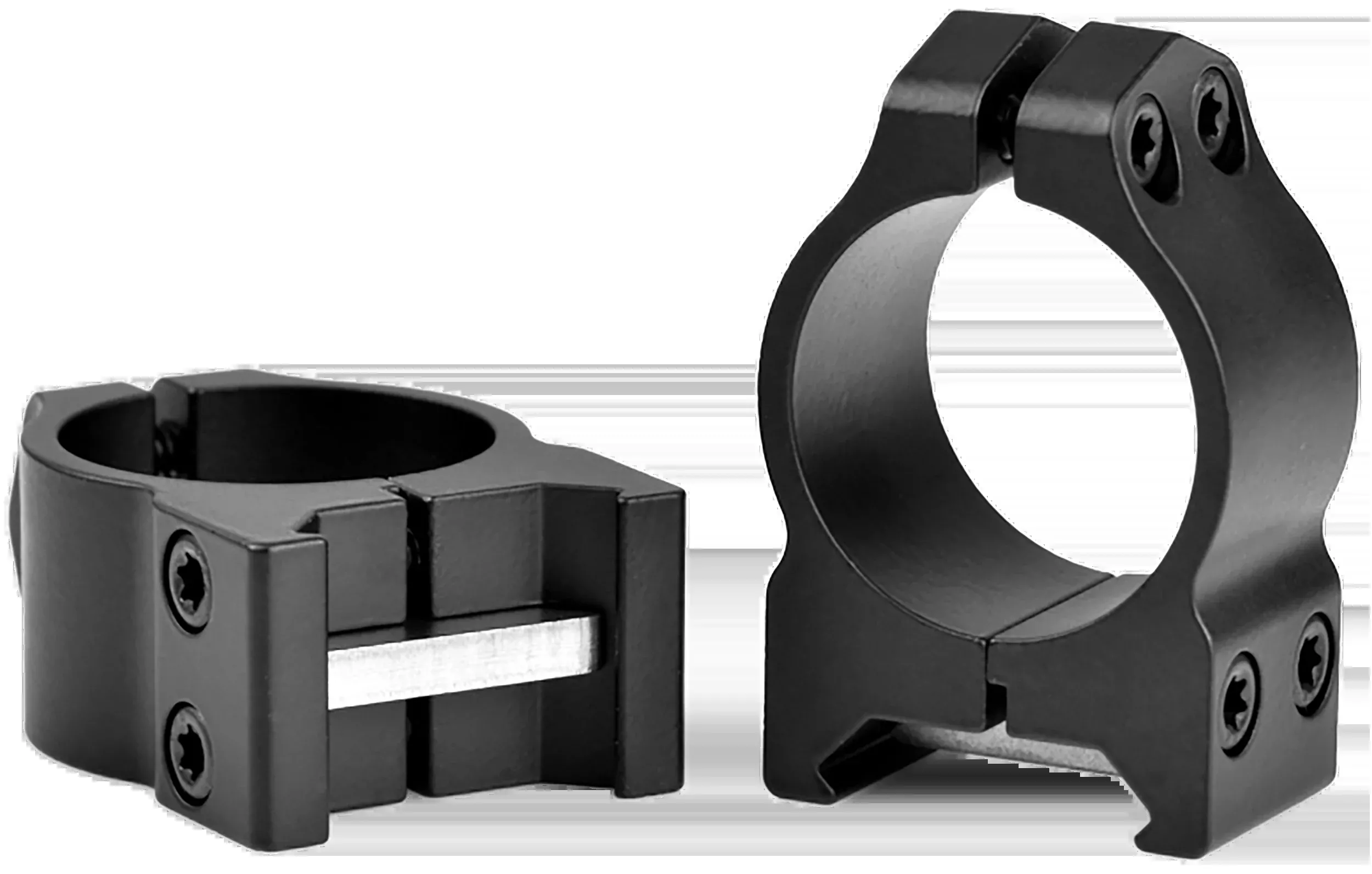 Warne Maxima 1 in Low Steel Fixed Scope Rings, Matte Black for Picatinny/Weaver – 200M