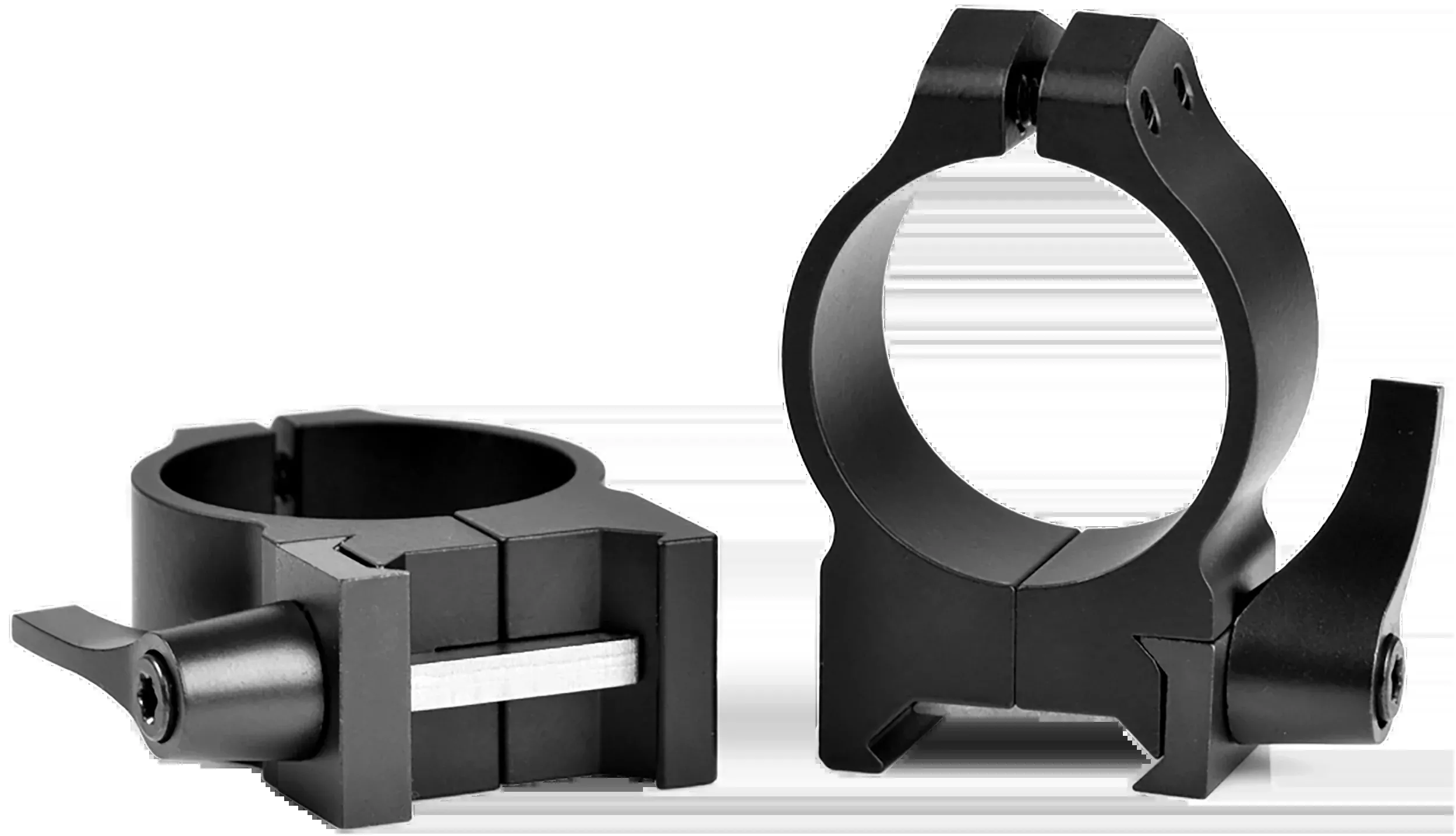 Warne Maxima 30mm Scope Rings, Medium Height, Quick Detach, Matte Black, Vertical Split – 214LM