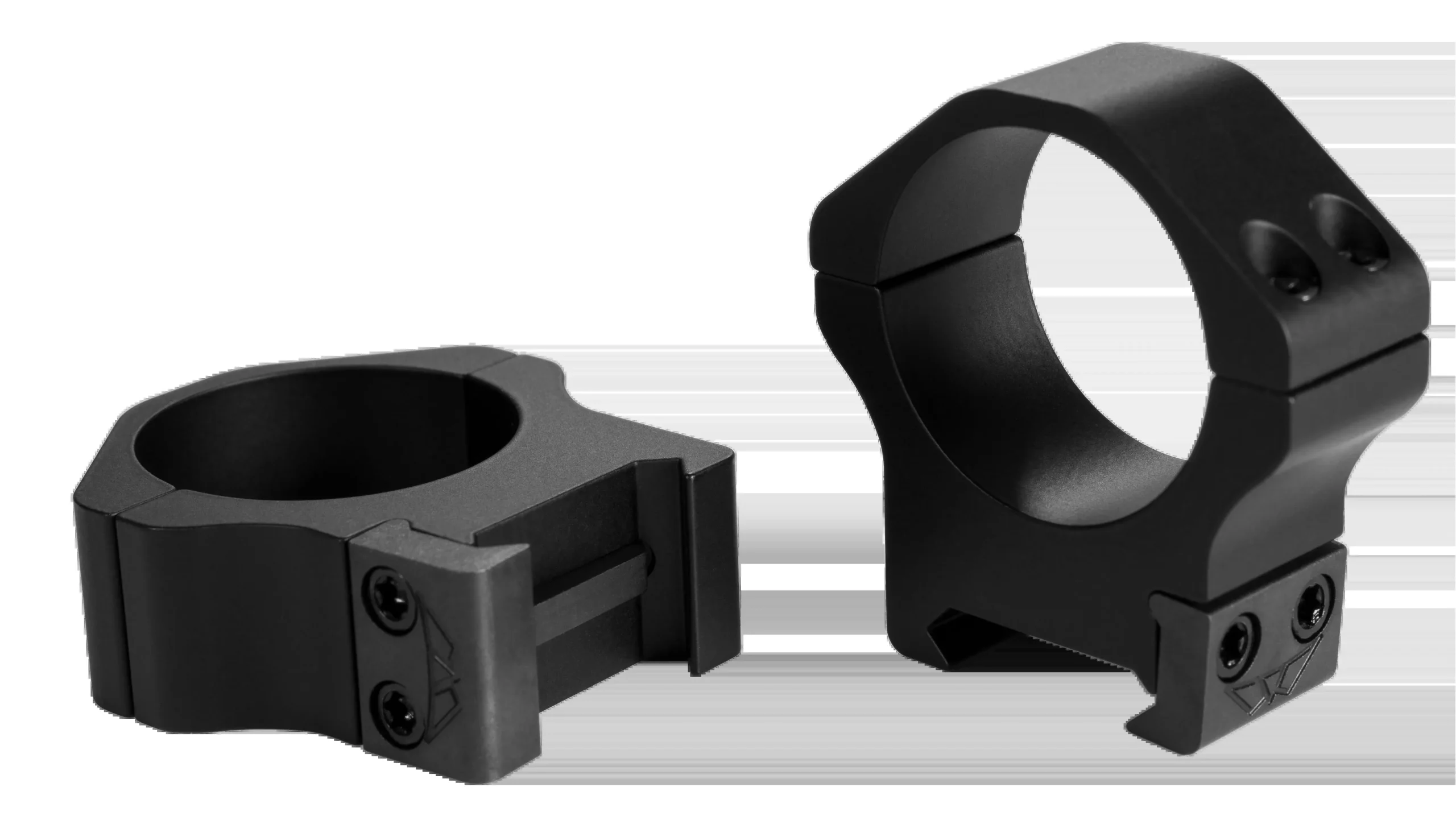 Warne Maxima Horizontal Scope Rings, 30mm Medium, Matte Black Steel, STANAG 4694 — 514M