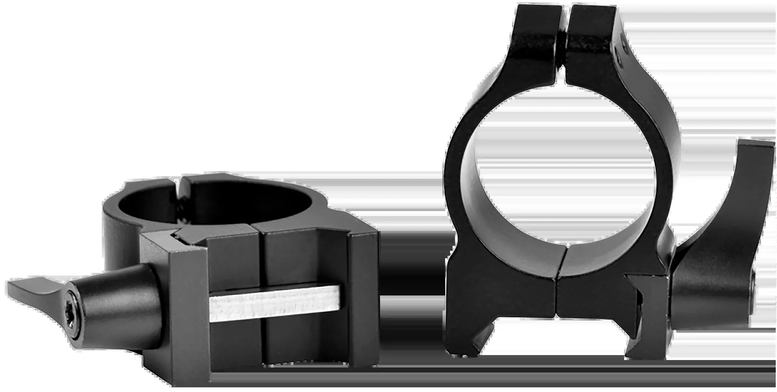 Warne Maxima Quick Detach Scope Rings, 1 inch Low, Matte Black, indexable lever – 200LM