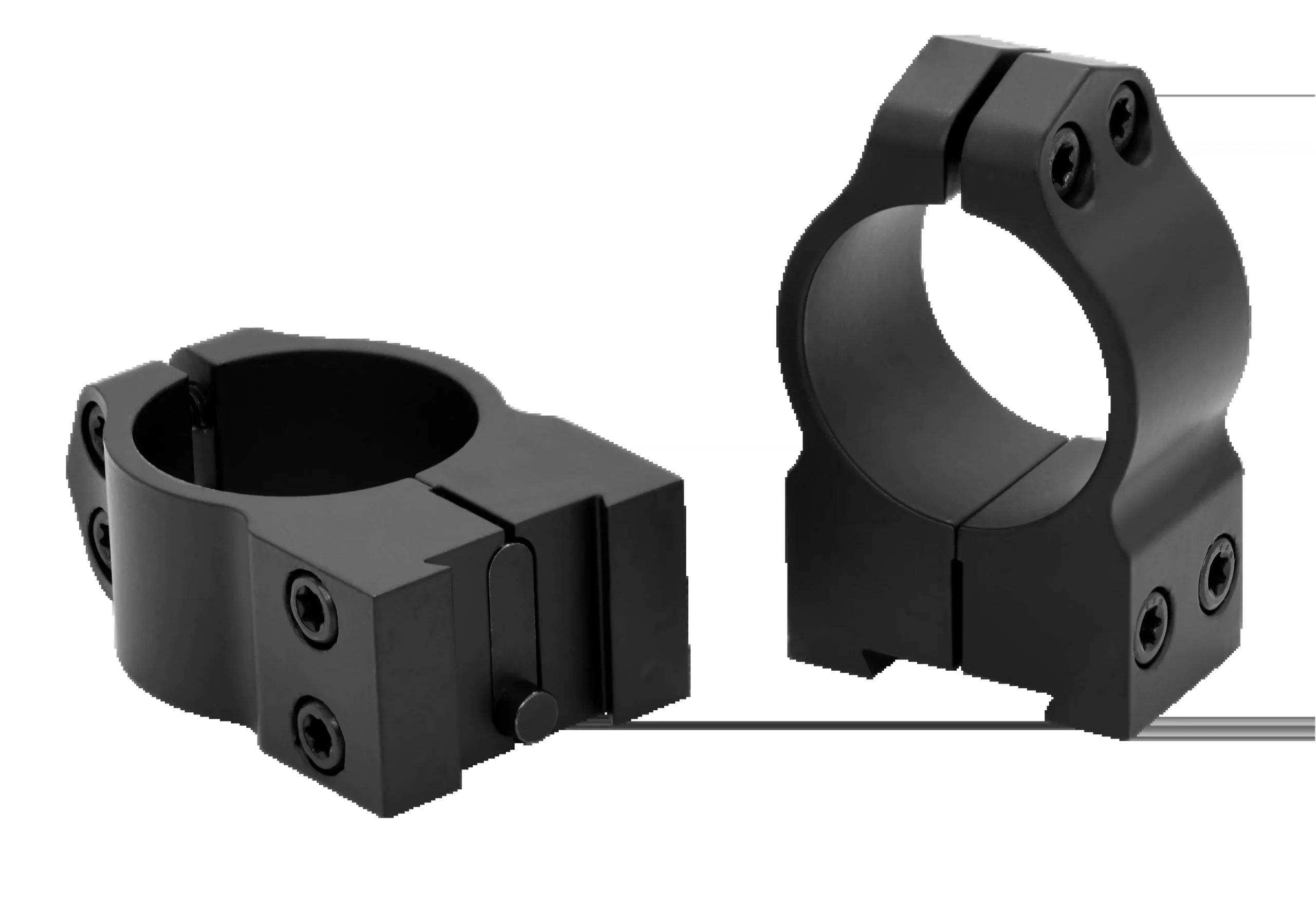 Warne Maxima Tikka 1-inch Medium Fixed Scope Rings, Matte Black Steel, 0 MOA – 1TM