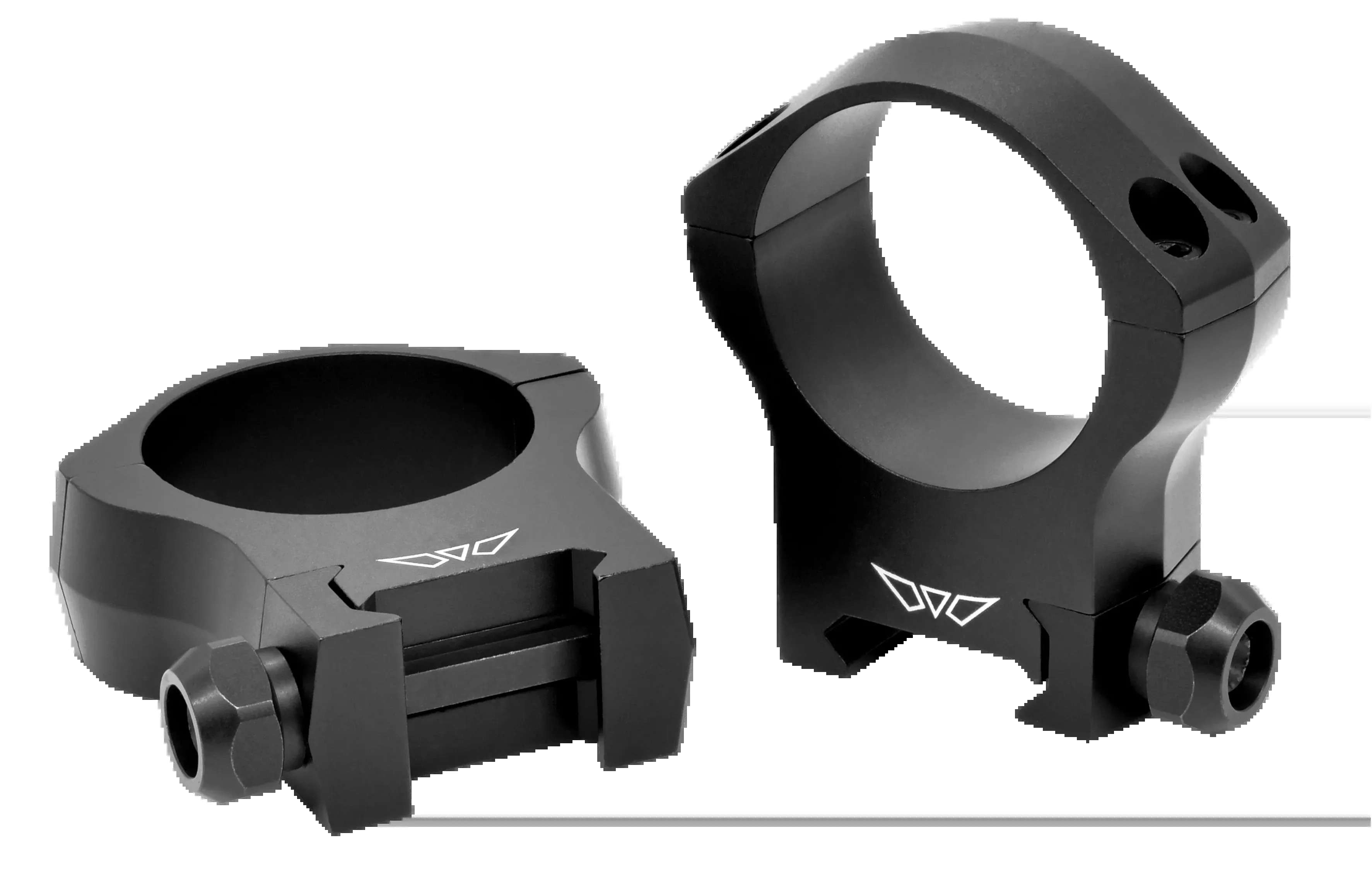 Warne Mountain Tech 34mm High Scope Rings, Matte Black, Picatinny/Weaver Compatible 7222M