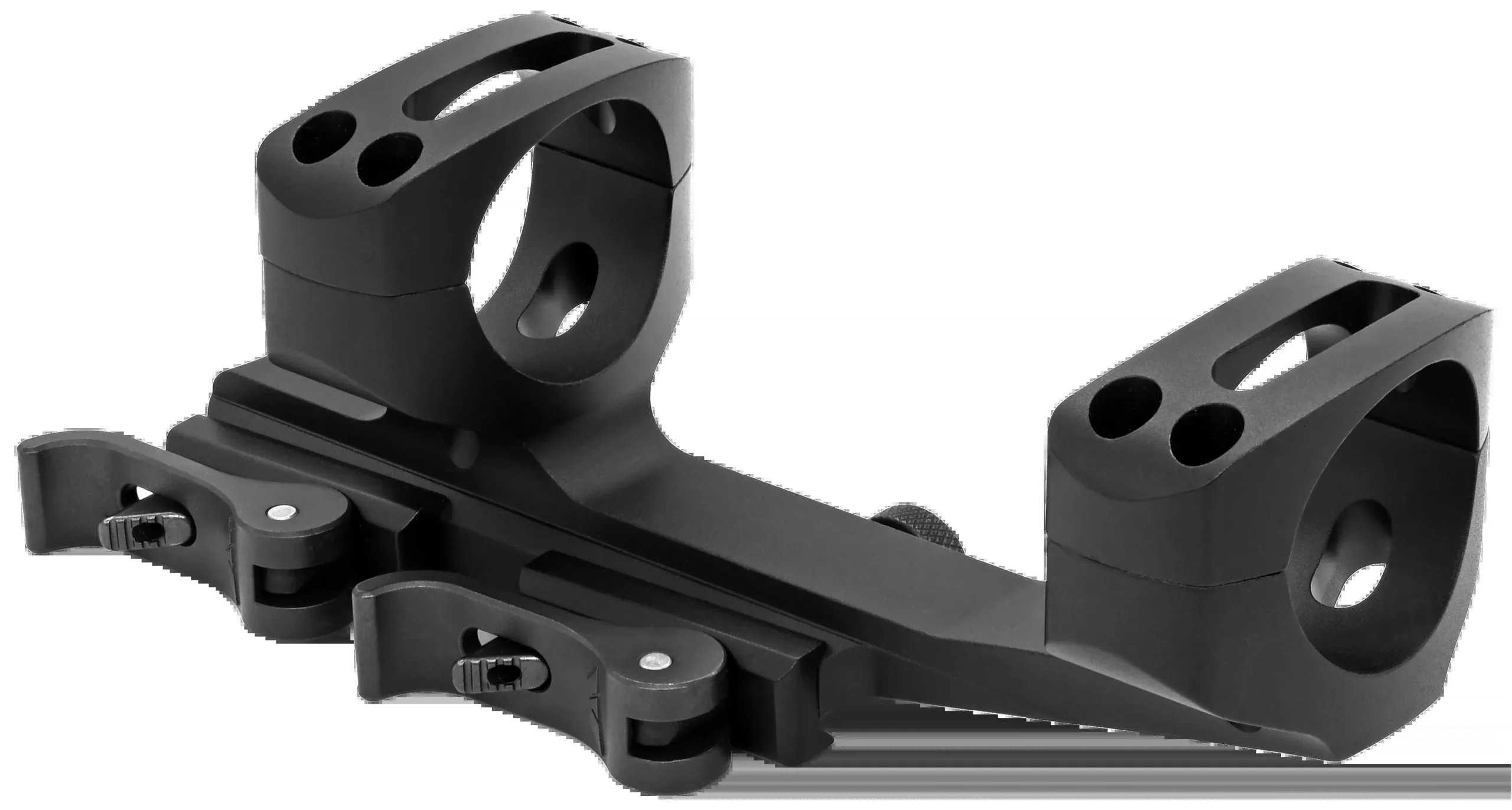Warne Quick Detach X-SKEL 30mm MSR Scope Mount, Skeletonized Cantilever, Black, QDXSKEL30TW