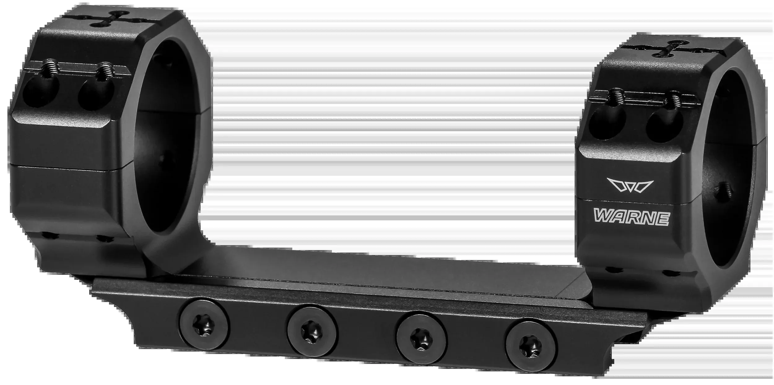 Warne Skyline Precision Mount, 30mm Scope Mount/Ring Combo, 0 MOA, Black Anodized - 7814M