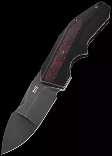 We Knife Coral Fat Carbon Red Folding Knife