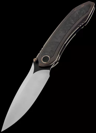 We Knife Winsome Bronze Titanium Carbon Fibre Folding Knife