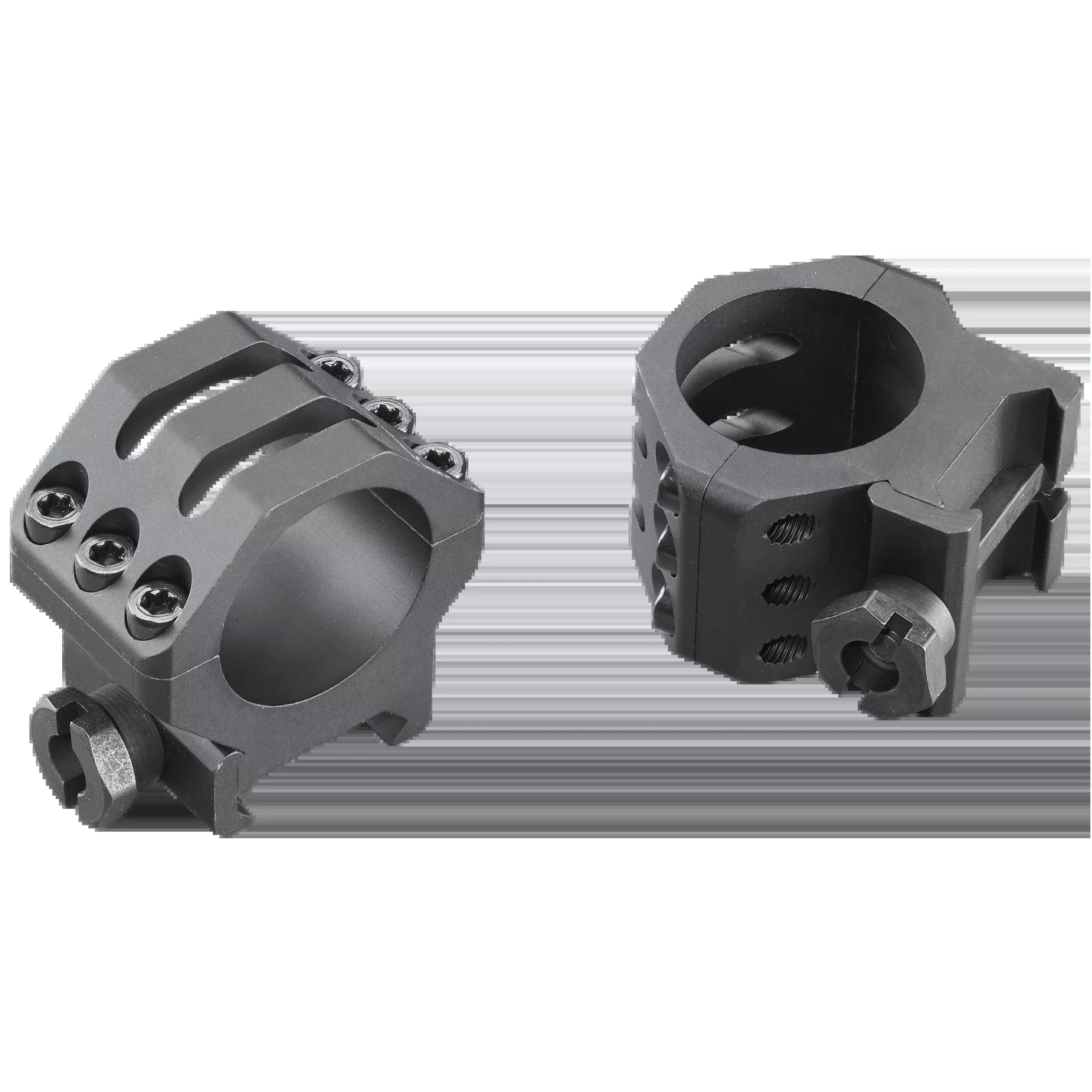 Weaver Mounts 1-inch Six-Hole Picatinny Scope Rings, Medium Matte Black, Type III Hard Anodized 99688
