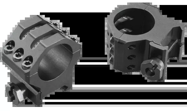 Weaver Mounts Six-Hole Skeleton Scope Rings, 1 in High, Matte Black, Aircraft-Grade Aluminum 48350
