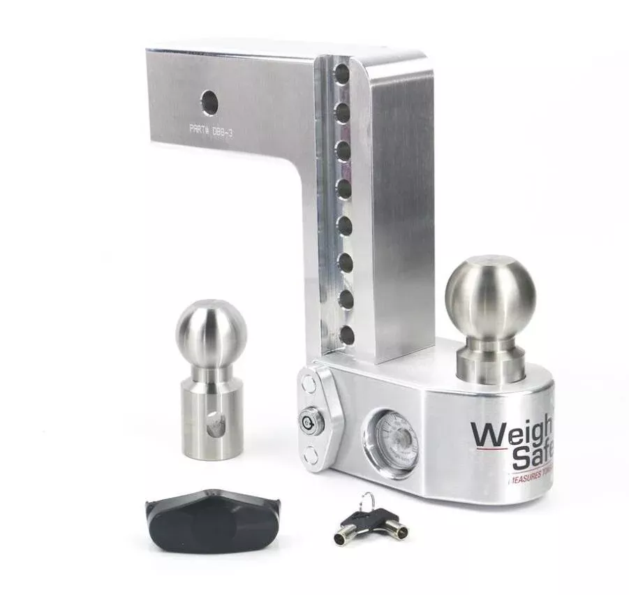 Weigh Safe 8" Adjustable Ball Mount, 3" Shank, Built-In Scale• WS8-3