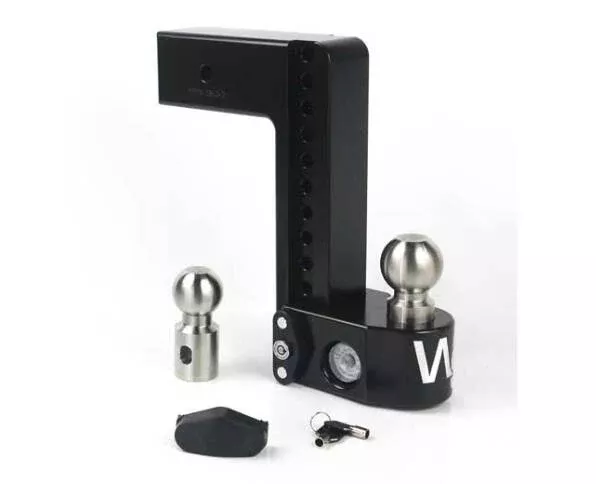 Weigh Safe Cerakote Black Adjustable Trailer Hitch Ball Mount w/ Built-in Scale, 10″ Drop, 3″ Receiver, 21,000 LBS GTW• WS10-3-CER-BLA
