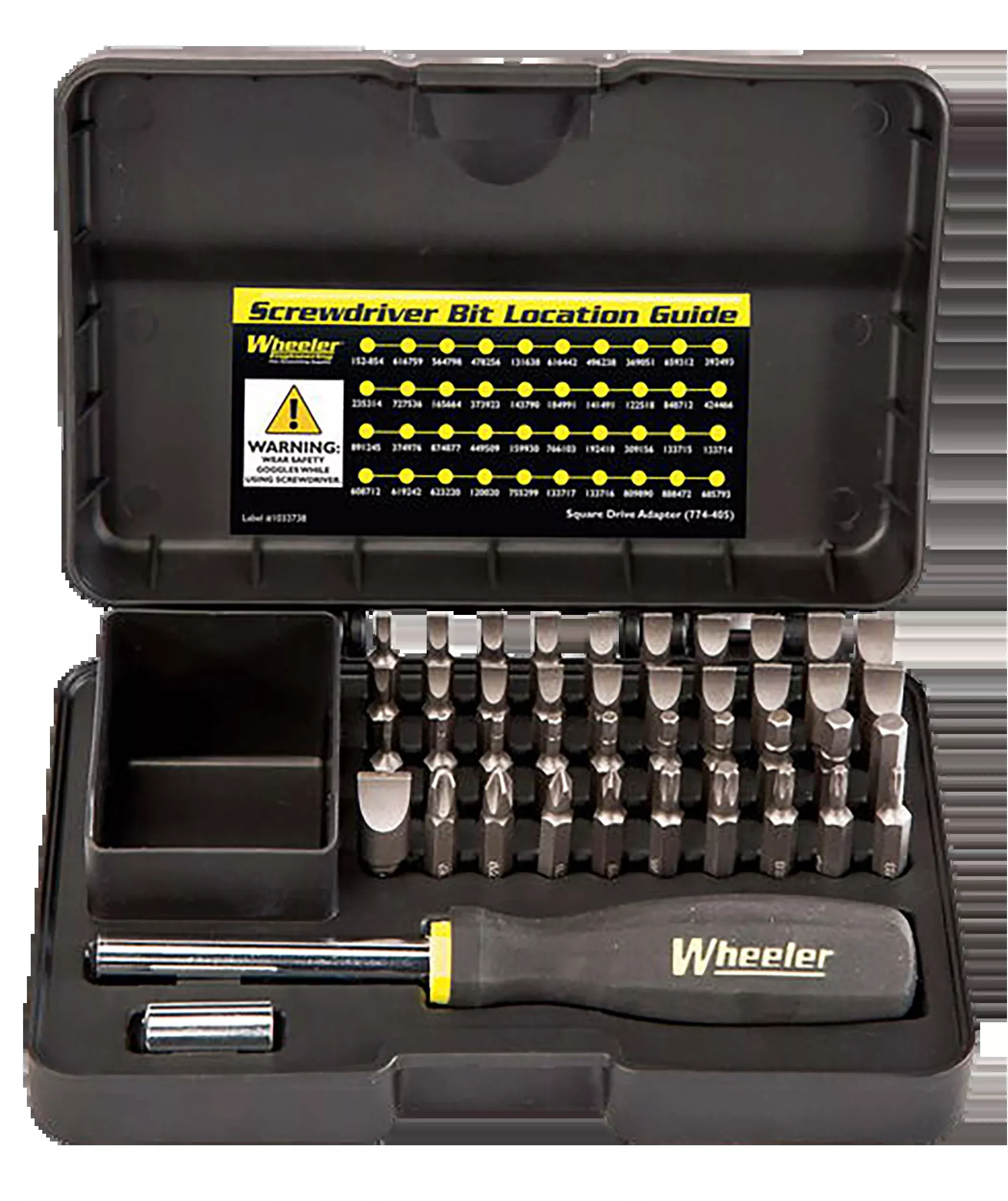 Wheeler Gunsmithing Screwdriver Set, 43-Piece with Hollow-Ground Bits & Rubber Handle 4001006