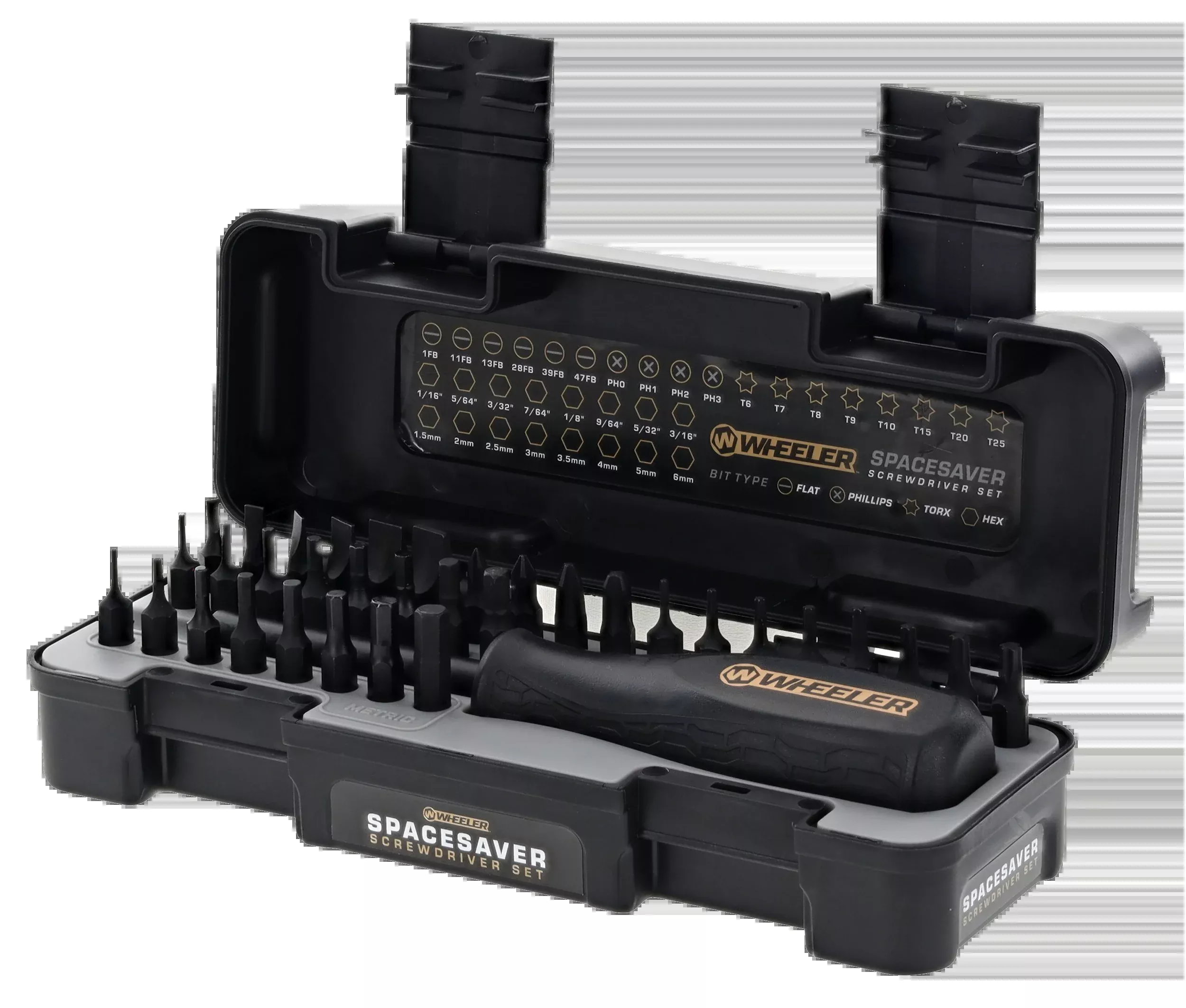 Wheeler SpaceSaver 36-Piece Screwdriver Set with Magnetic 1/4 in Driver & Case, 4001005