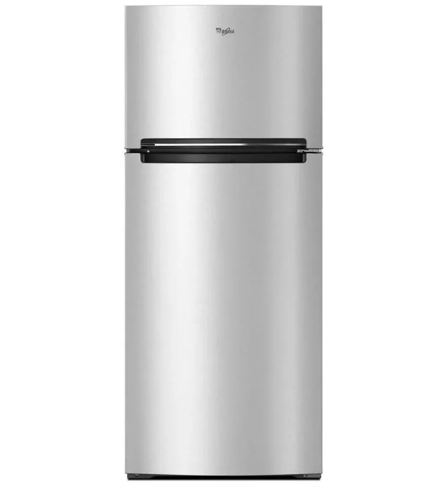 Whirlpool 28″ Wide Refrigerator Compatible with The EZ Connect Icemaker Kit – 18 Cu Ft, Stainless• WRT518SZFM