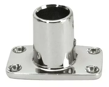 Whitecap 90° Stainless Steel Rectangular Rail Base Fitting for 1″ O.D. Tube• 6141C