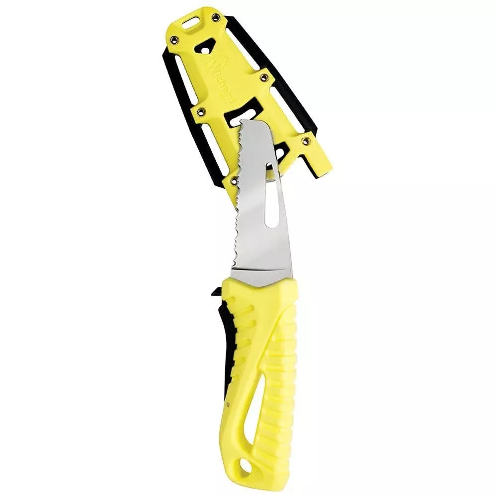 Wichard Offshore Rescue Knife Fixed Blade - Fluorescent - 10192