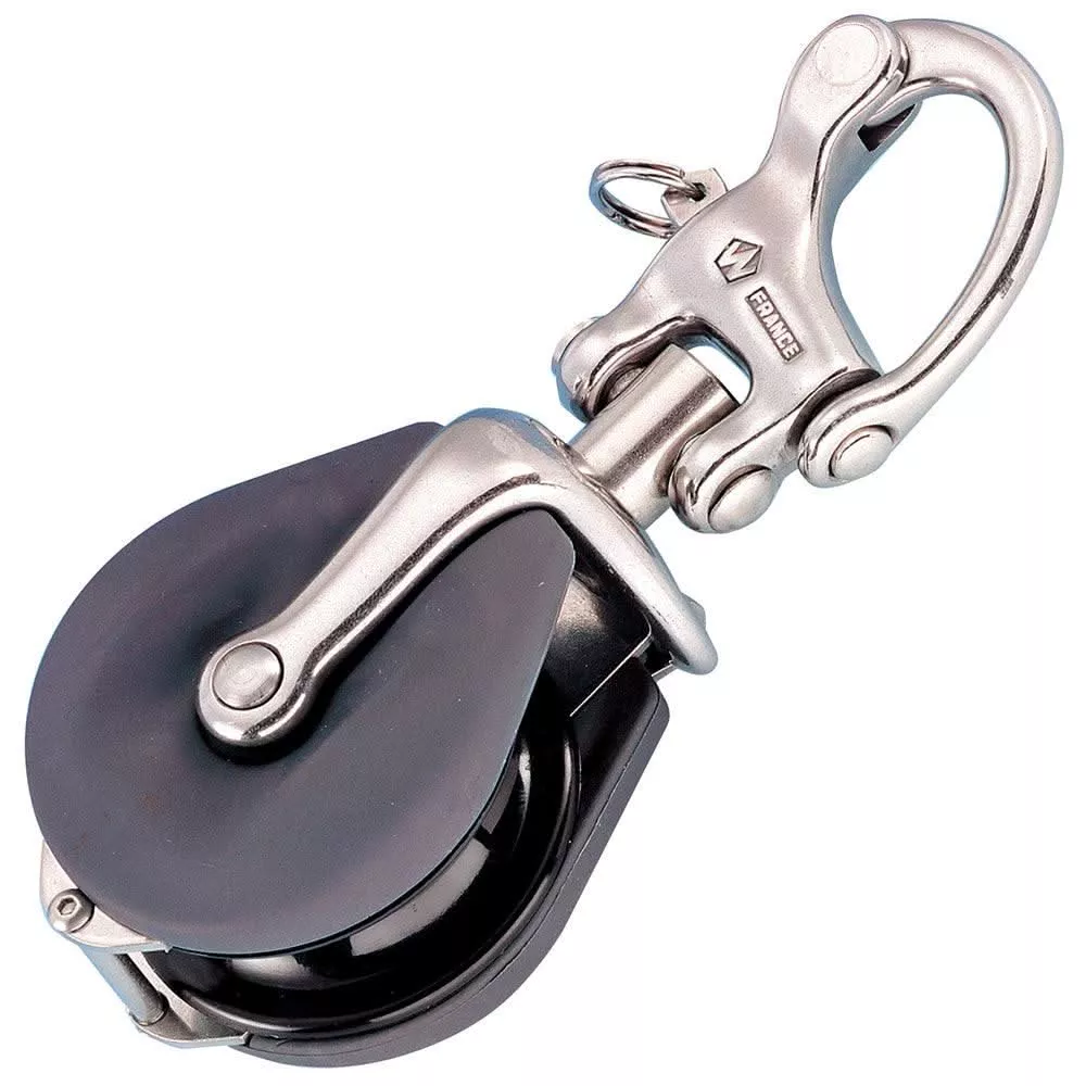 Wichard Snatch Block w/Snap Shackle – Max Rope Size 12mm (15/32″) – 34500