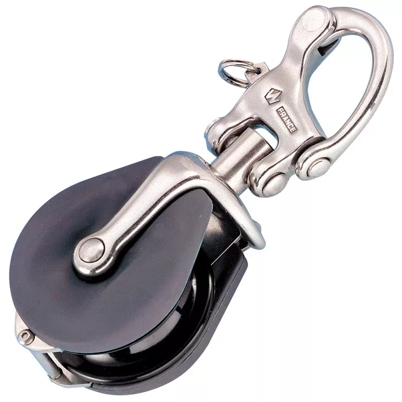 Wichard Snatch Block w/Snap Shackle – Max Rope Size 18mm (23/32)