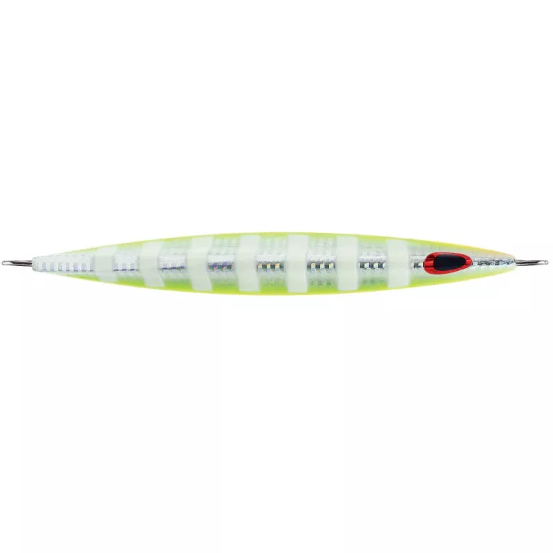 Williamson Kensaki 220 Jig – 6.75 – 7.75oz – UV Chartreuse Glow Zebra
